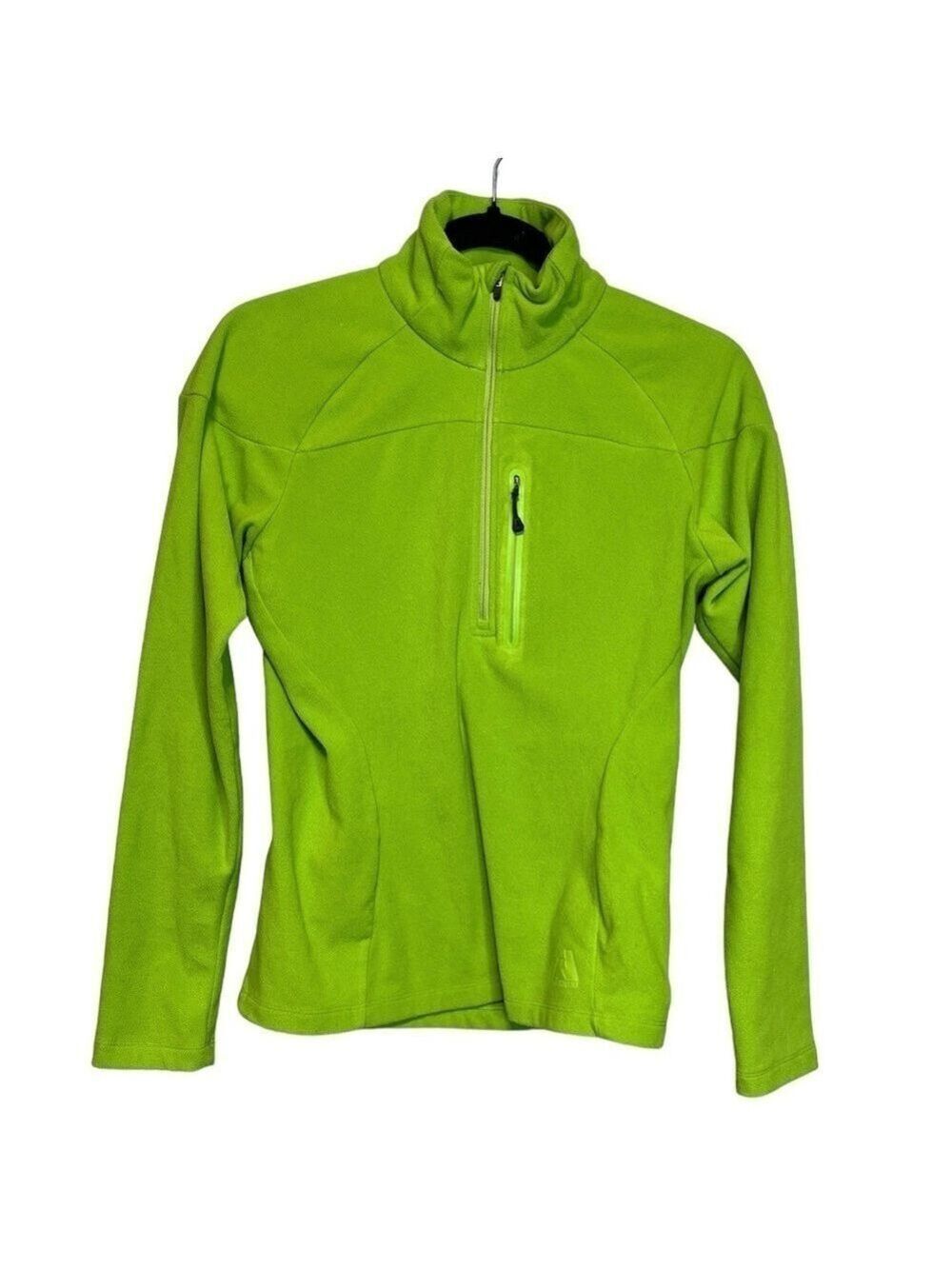 Eddie Bauer First Ascent Lime Green Micro Fleece 1/4 Zip Pullover, size XS
